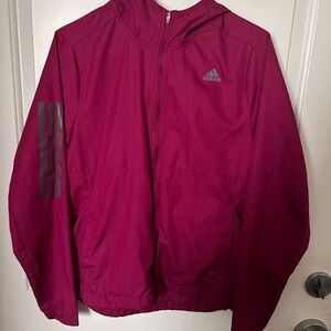Adidas Burgundy Windbreaker Jacket